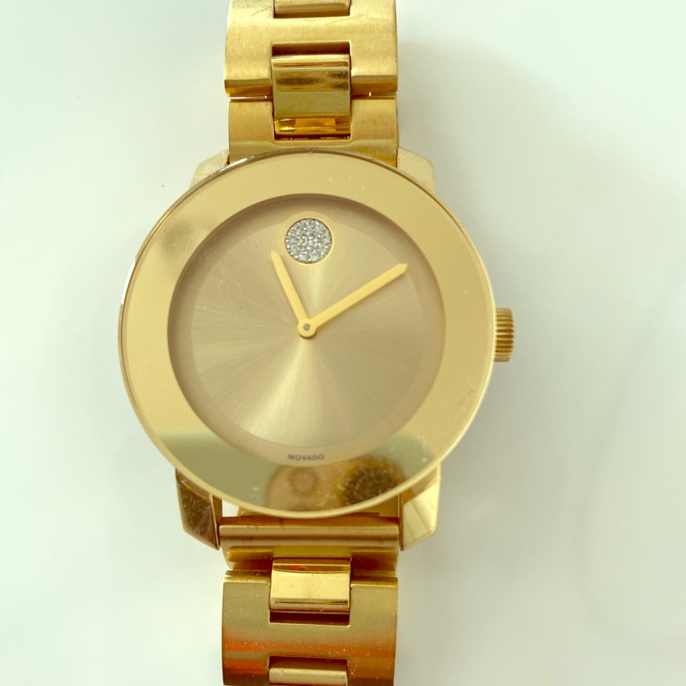 Movado BOLD crystal and goldtone stainless steel